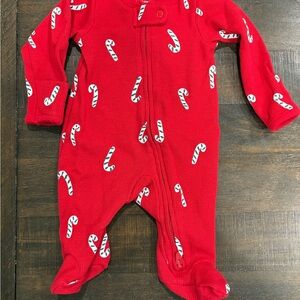 Red Candy Cane Kids One Piece